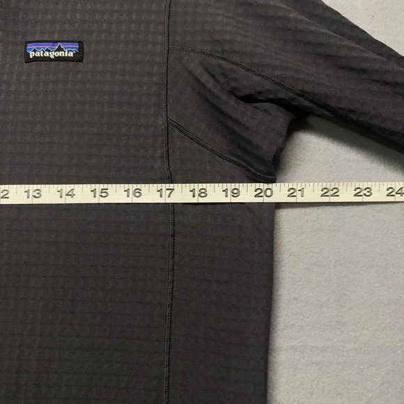 Patagonia Men's R1 Airgrid Quarter Zip Pullover Fleece Medium Grey - Picture 4 of 7